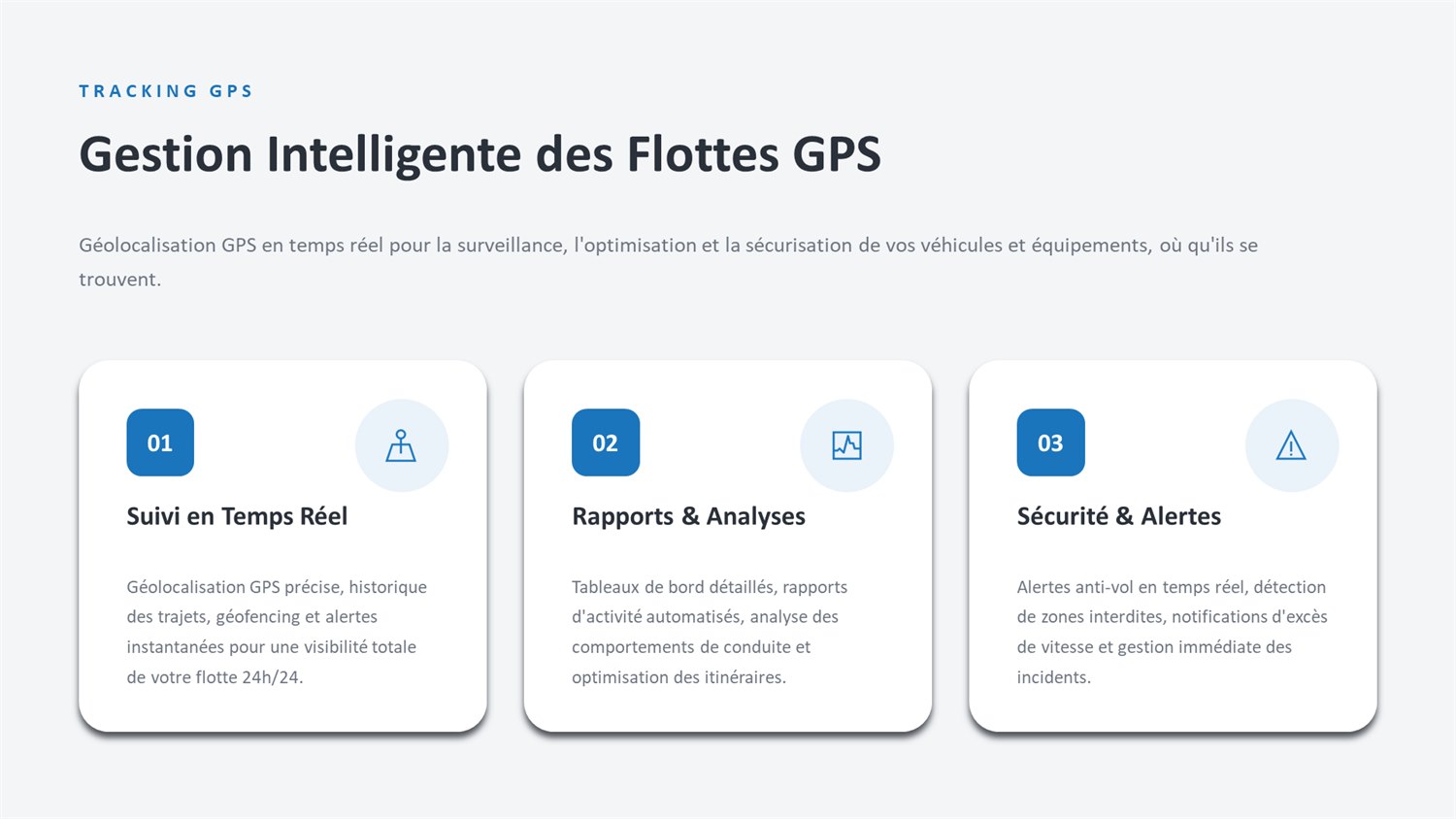 Gestion intelligente des flottes GPS